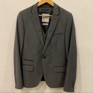 Topman Skinny Suit and Vest Sz 40